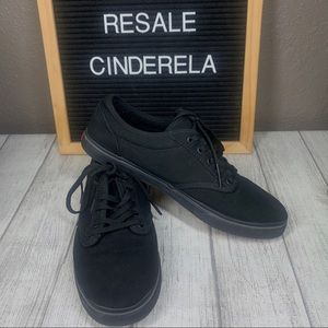 VANS womens black canvas lace up size 8